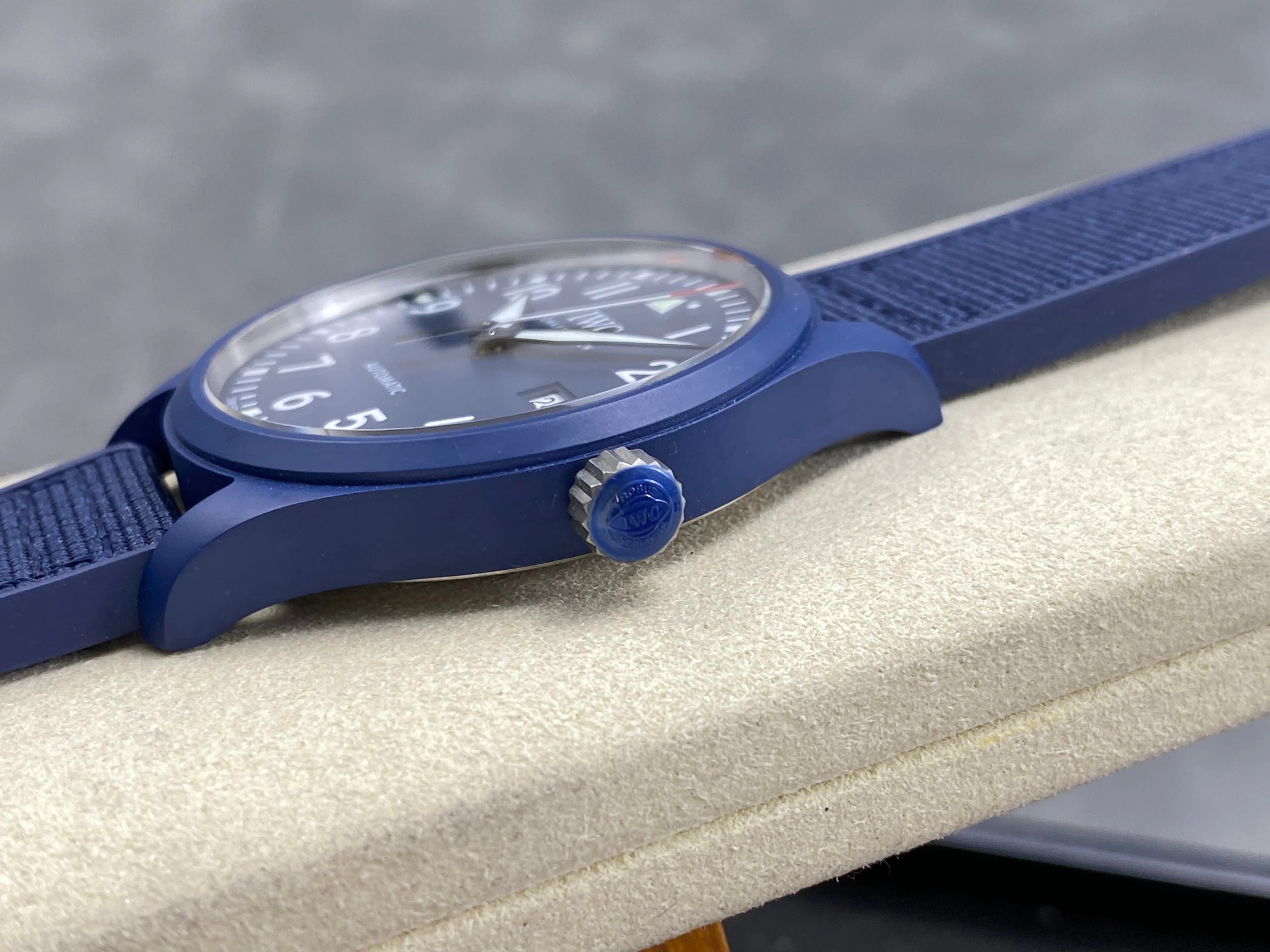 IWC Pilot's Mark XVIII 41mm Dark Blue Dial Rubber Strap