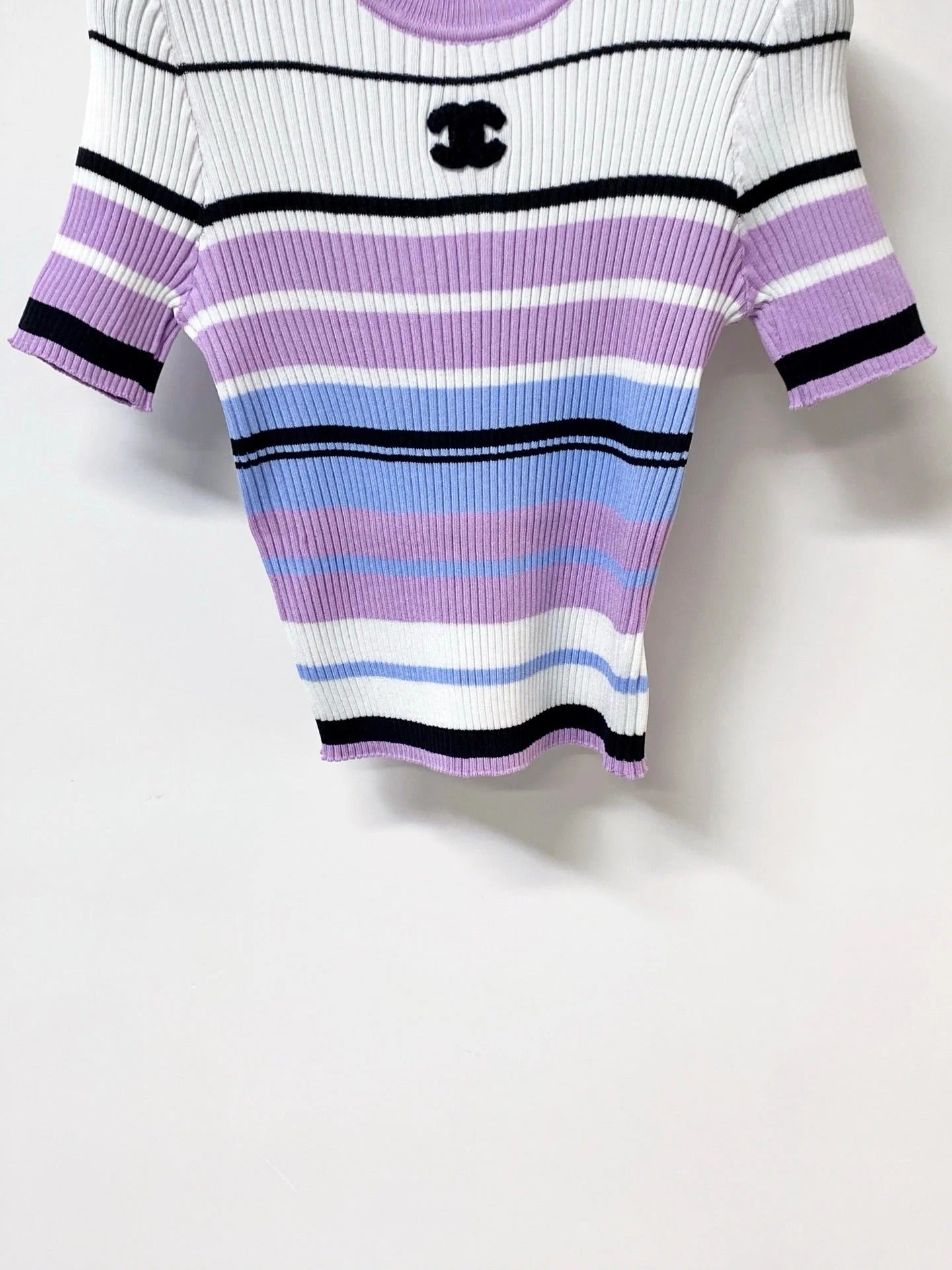 Chanel 2026 Strips Short-Sleeve Shirt Acrylic 278214