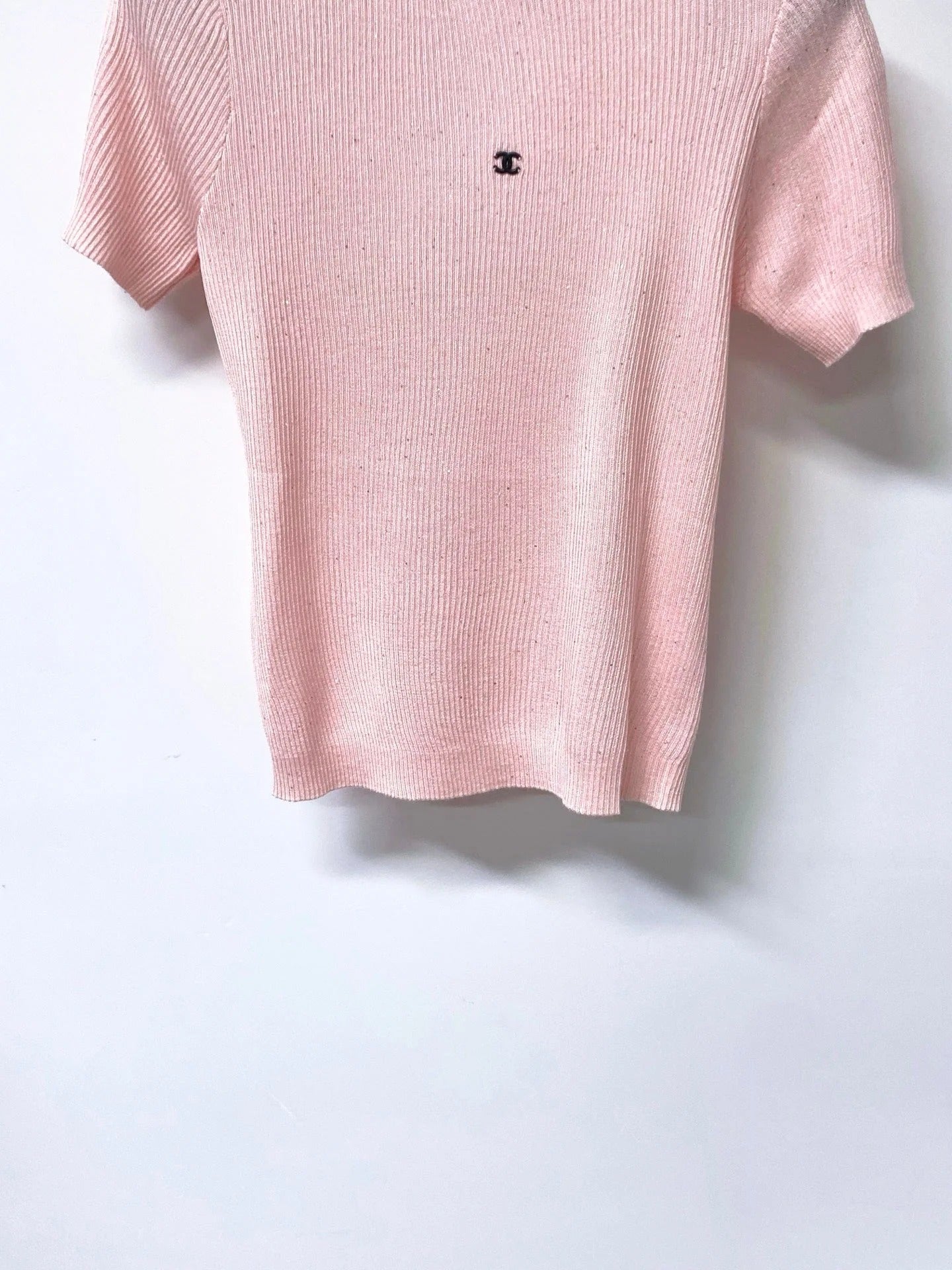 Chanel 2026 Short-Sleeved Shirt Glitter Detail Tencel 439810