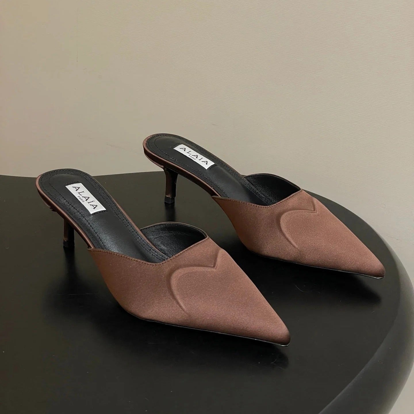 Alaia 2026 Mules 65mm Silk Satin 777415