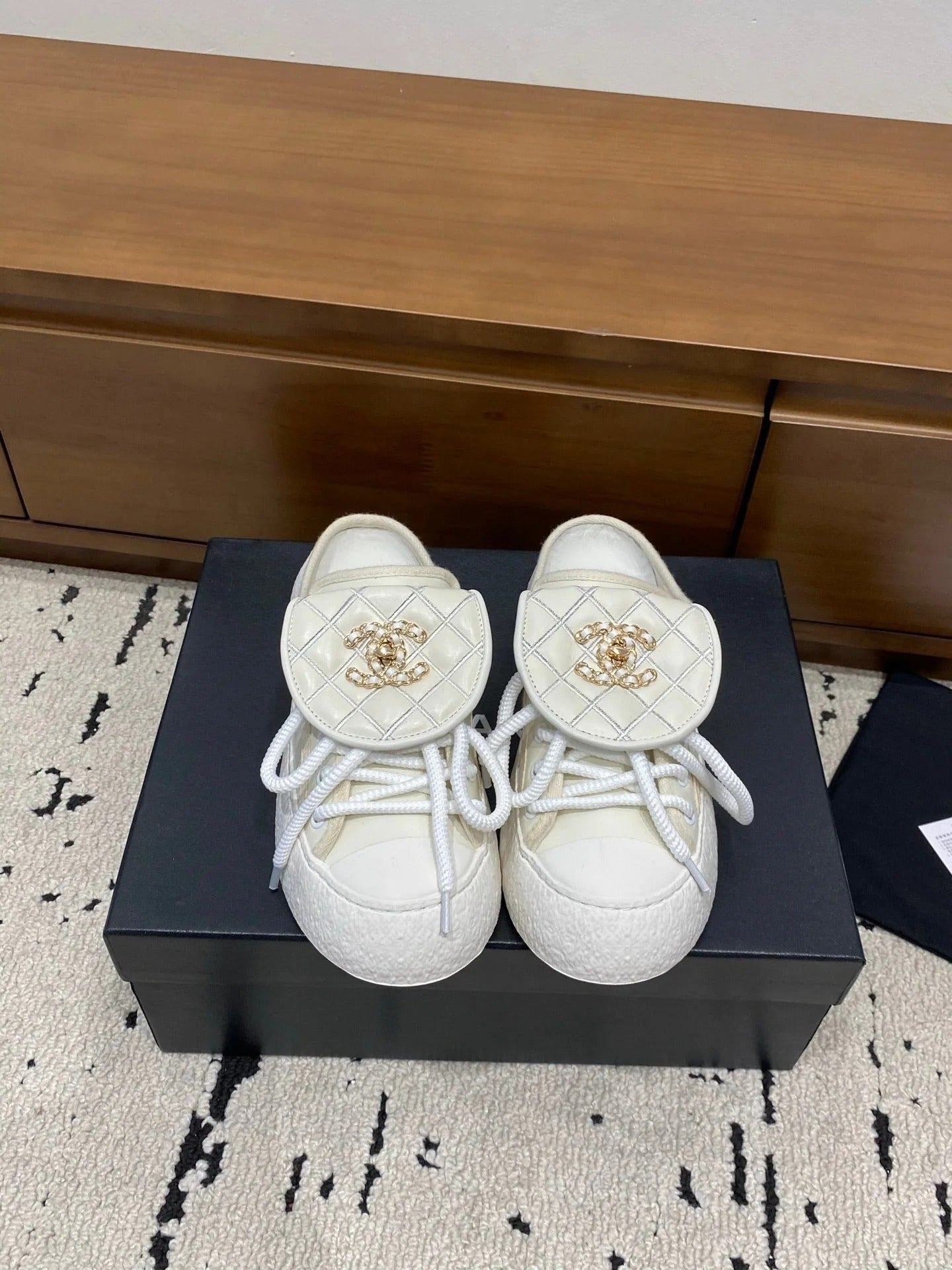 Chanel 2026 Platform Mule Sneakers Canvas Leather 790071