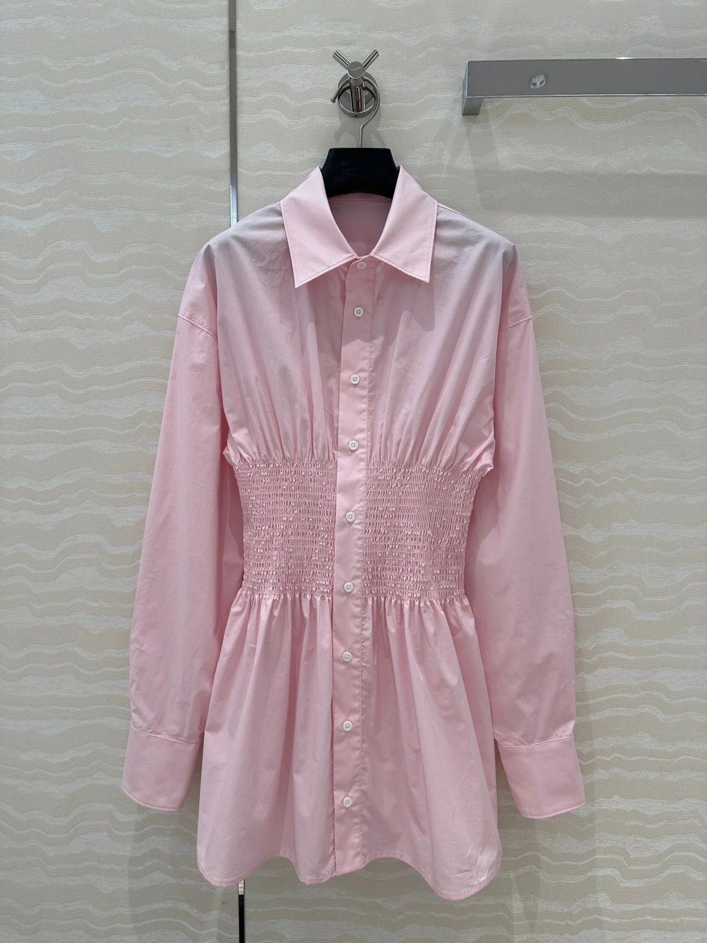 PRADA PREMIUM SHIRT DRESS WITH WAISTED DESIGN 276303