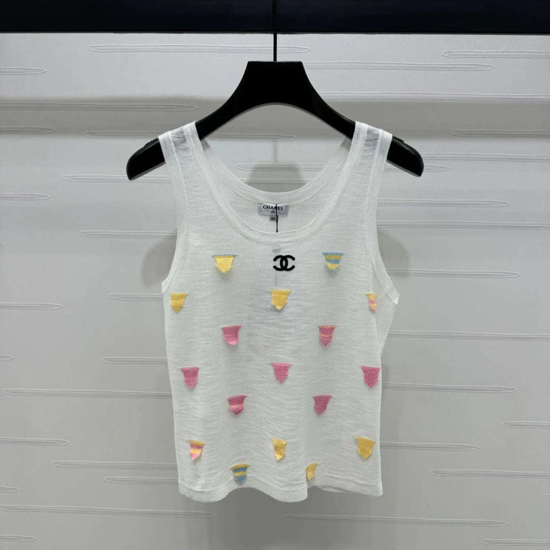 CHANEL 25S PATCHWORK TANK TOP 264142