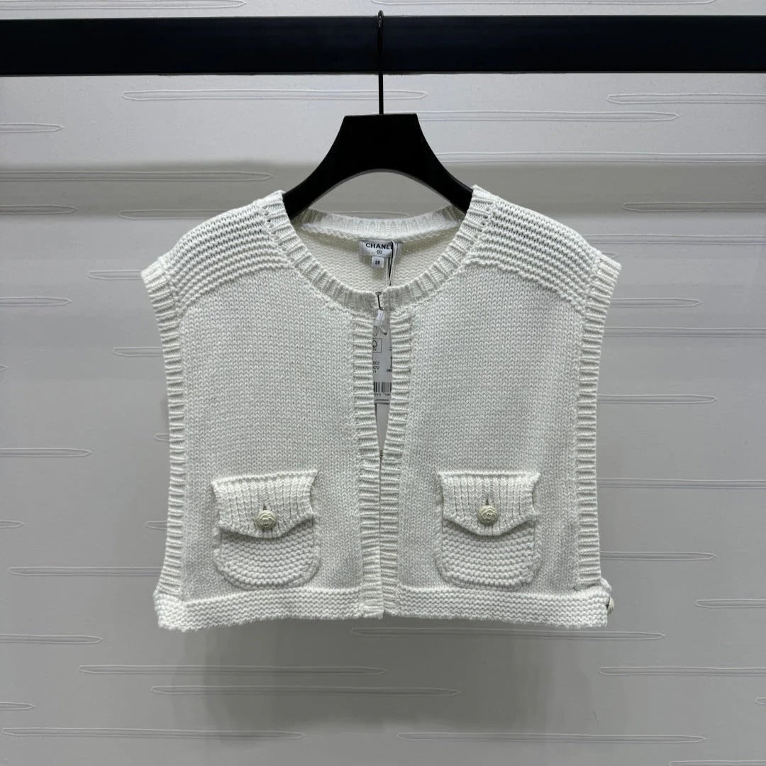 CHANEL CROPPED KNIT SWEATER 269388