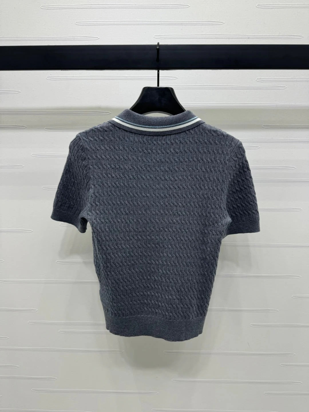 MIUMIU KNITTED POLO SHIRT WHITE 274839