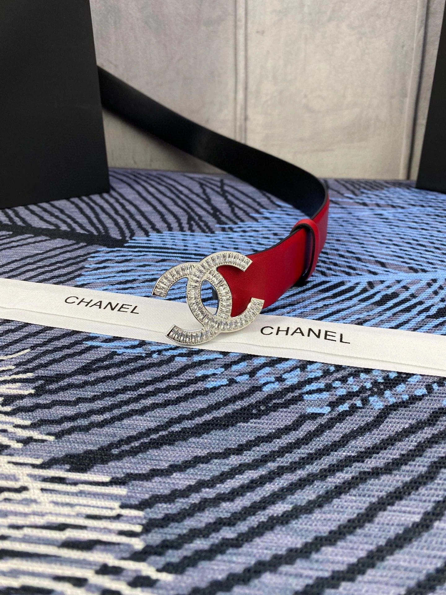 CC Women's Belt 3.0CM Red Cowhide 615099