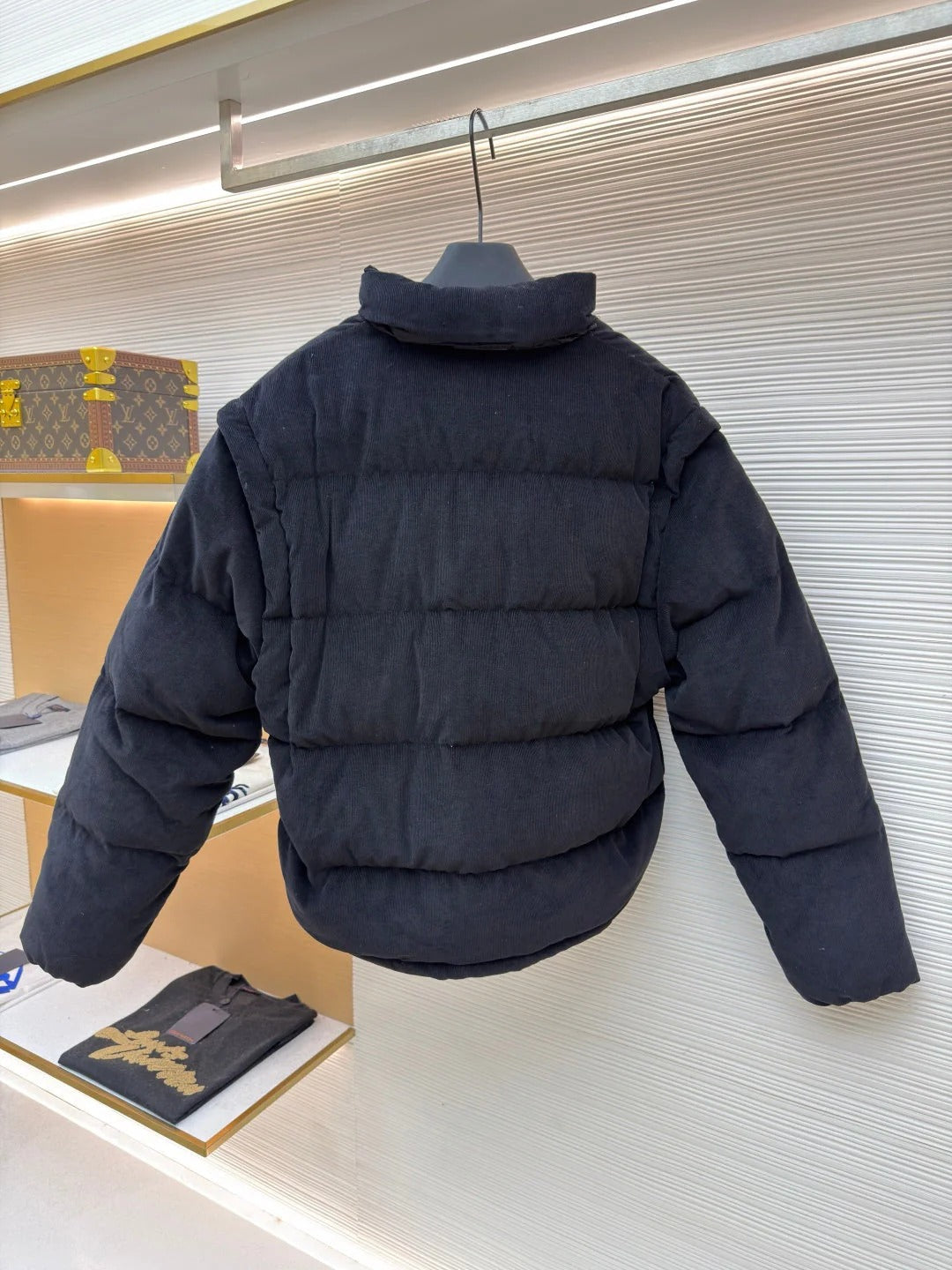 PRADA 25S VELVET PUFFER JACKET 458