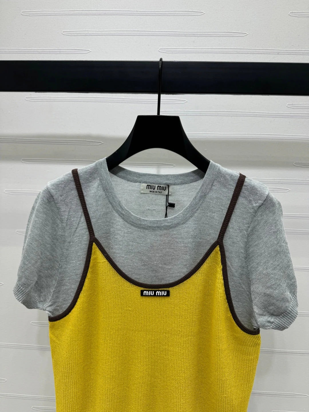 MIU 25S 2 PIECE KNITTED TOP WITH STRAPS 264132