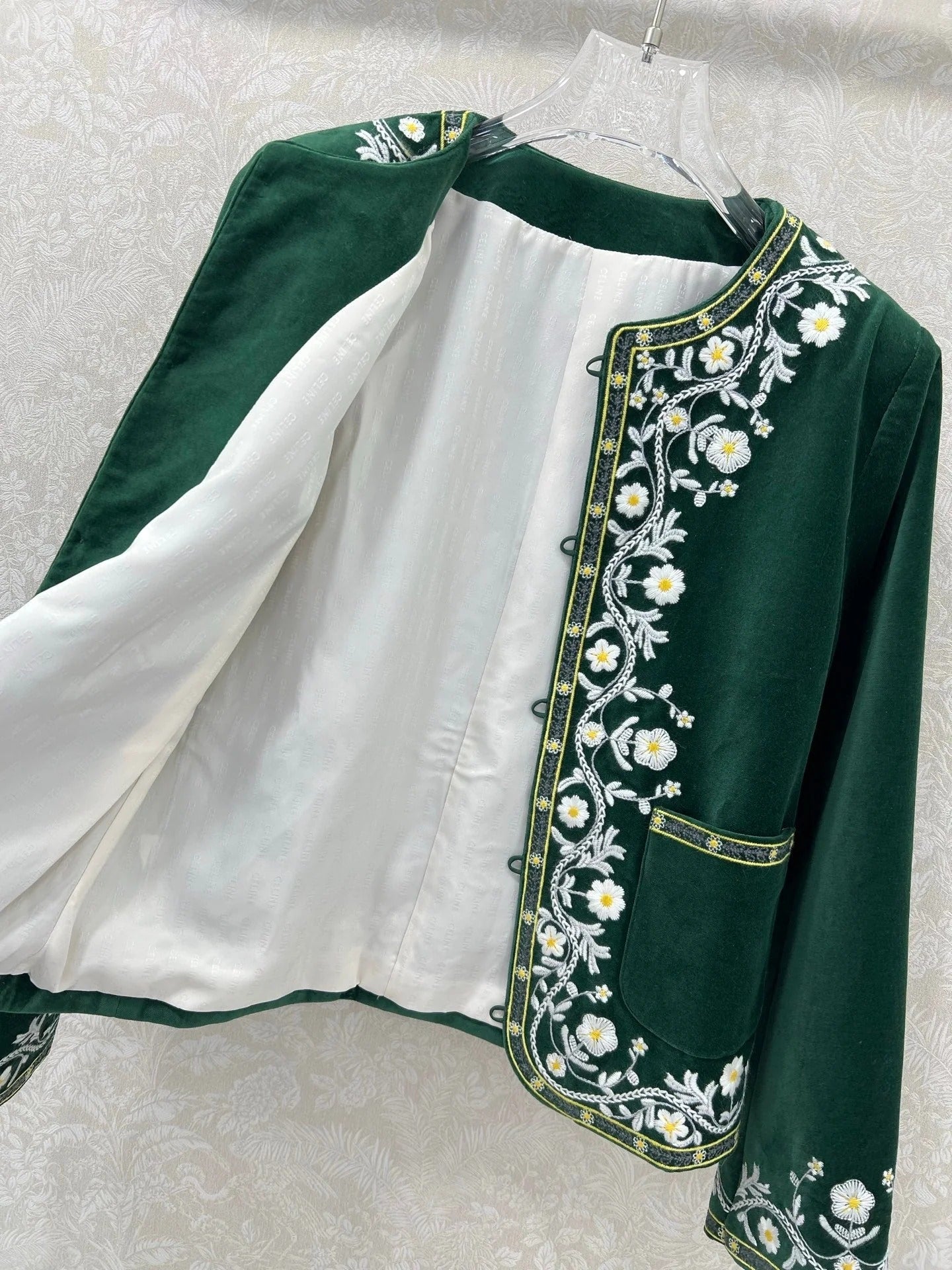 CELINE VELVET EMBROIDERED JACKET 275257