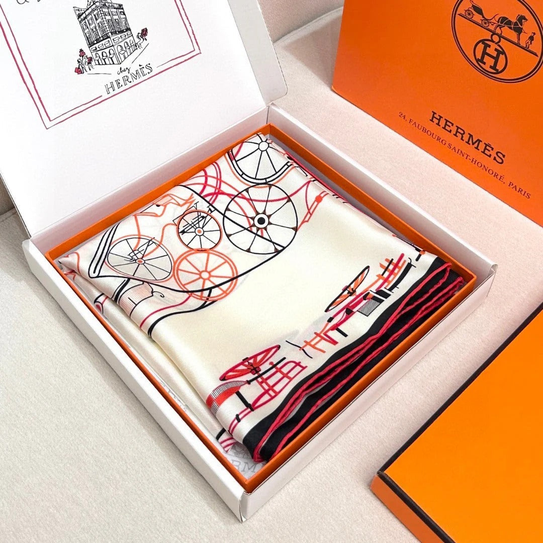 HERMES 25S SCARF 90 IN SILK 737176