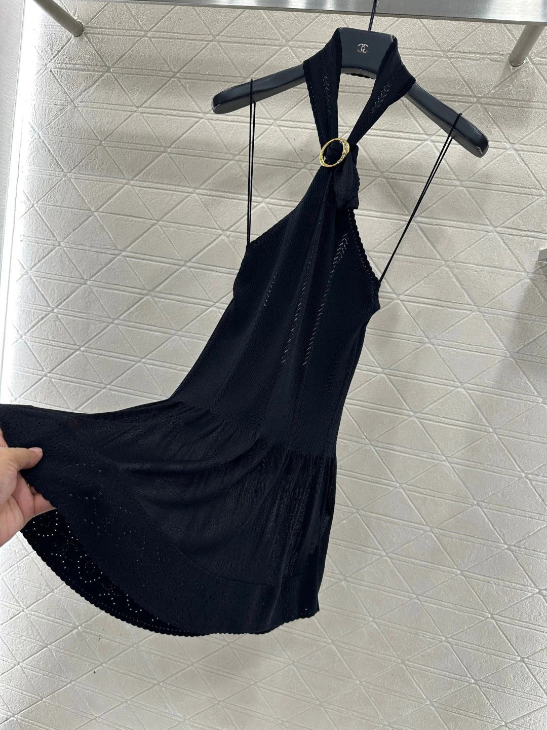 CHANEL 25S KNITTED HALTER TANK TOP 603