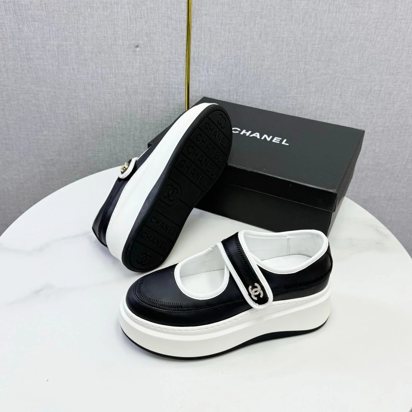 Chanel 2026 Platform Mary Jane Shoes Lambskin 801466