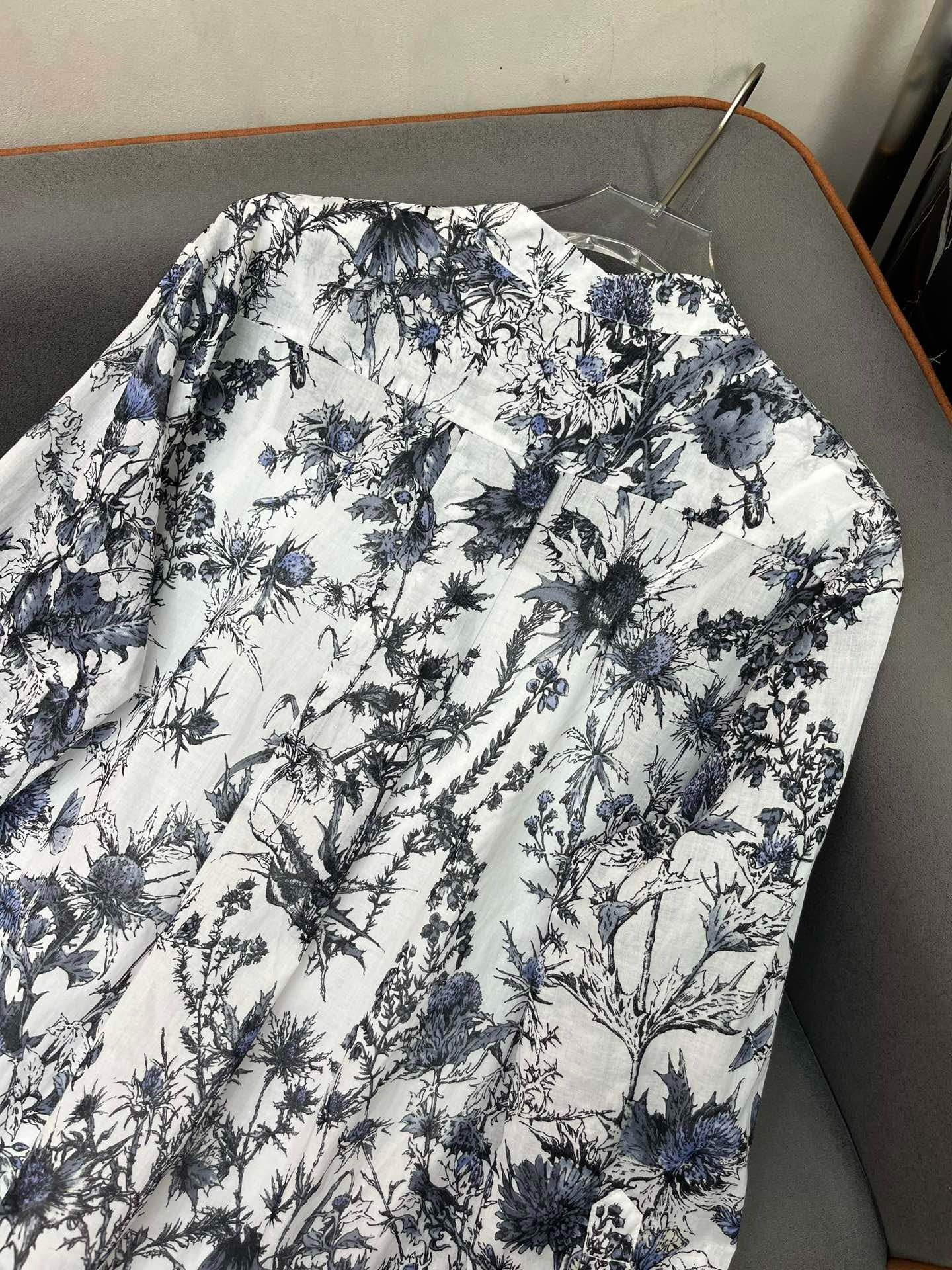 DIOR SHIRT DRESS WITH STAND COLLAR 198035