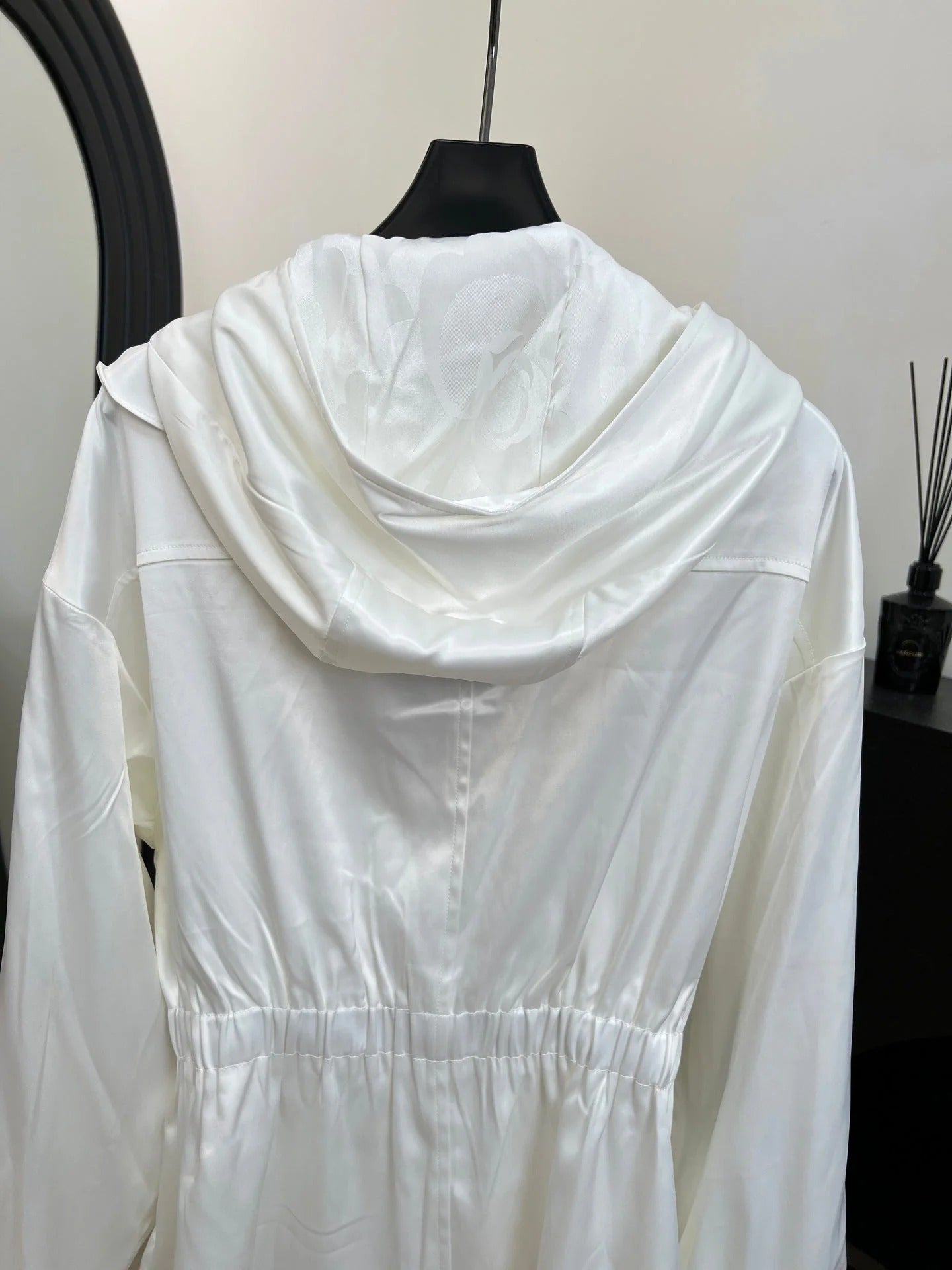 CHANEL 25S HOODED JACKET WITH LACE TRIM 409