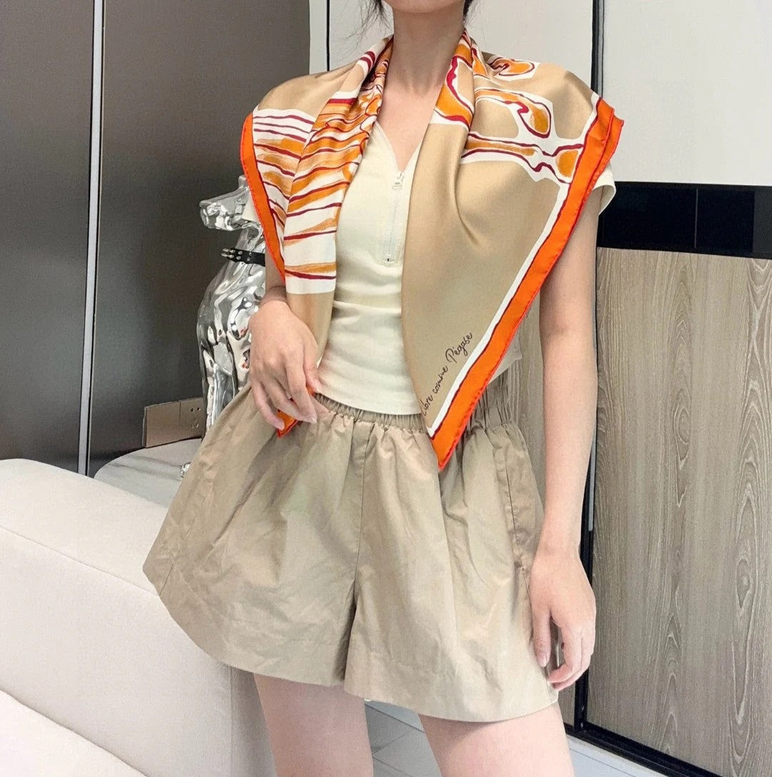 HERMES 25S SCARF 90 IN SILK TWILL 733935