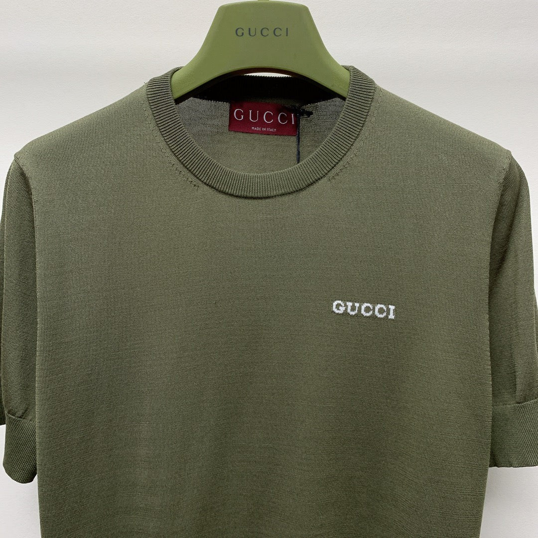 GUCCI SHORT-SLEEVE KNIT TOP 271725