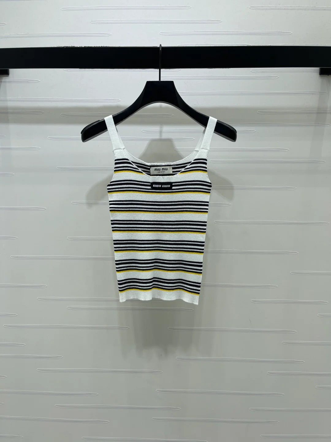 Miu Miu 2026 Striped Knit Tank Top Wool