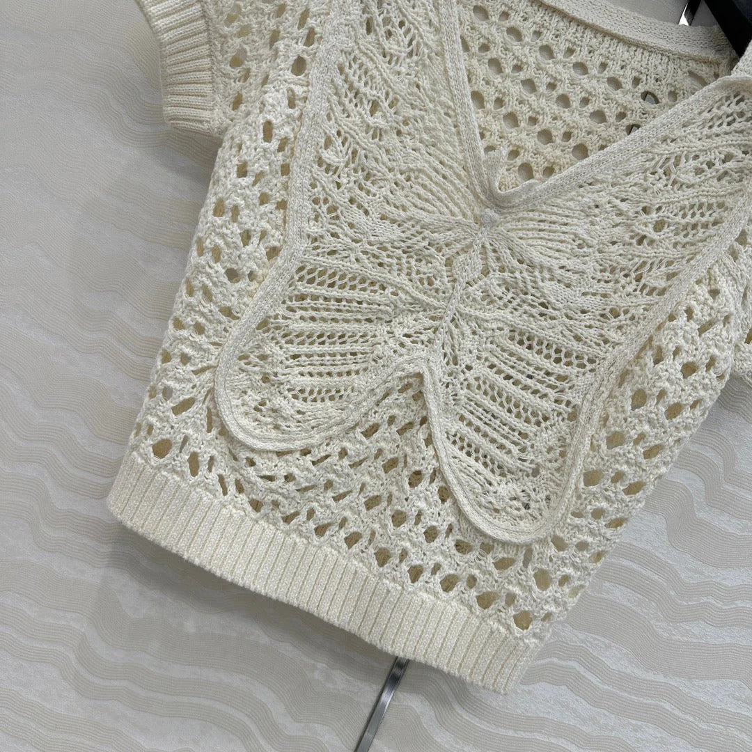 DIOR SHORT-SLEEVE MESH TOP 270069