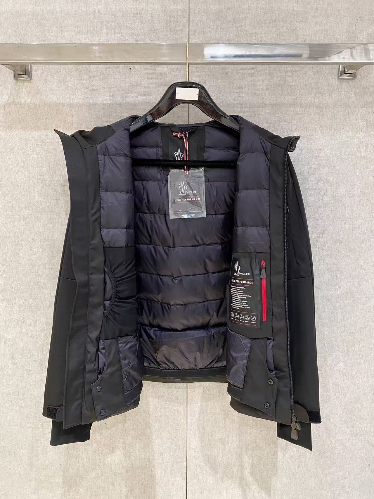 Moncler 2025 Hooded Jacket Black Nylon Down
