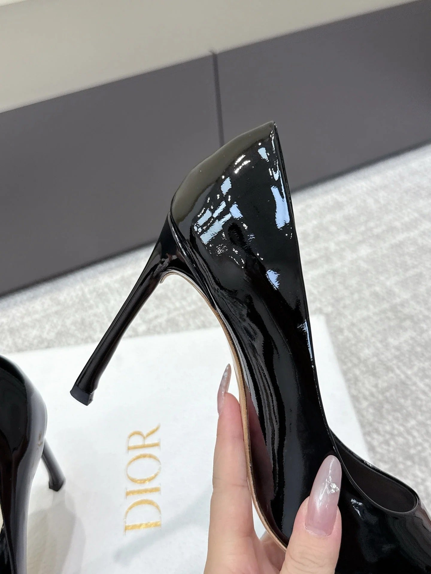 CD 26s High Heels Pump 105 Black Patent Leather 661481