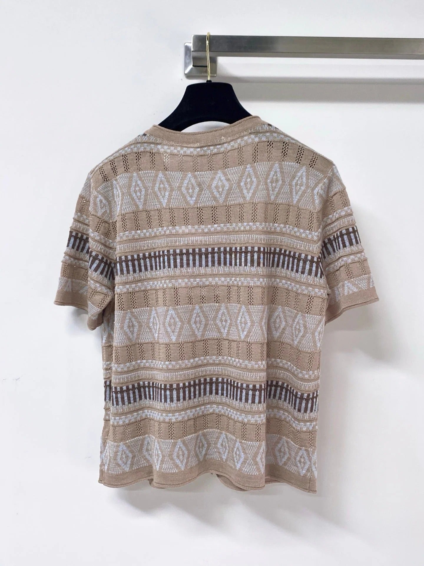 Chanel 2026 Short Sleeve Button Down Cardigan Flax Lelin 435143