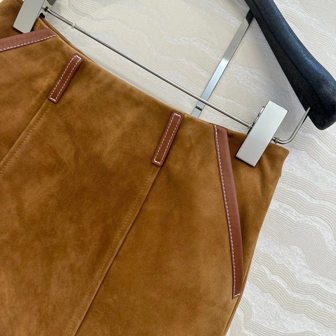 MIUMIU ULTRA MINI SUEDE SKIRT 264784