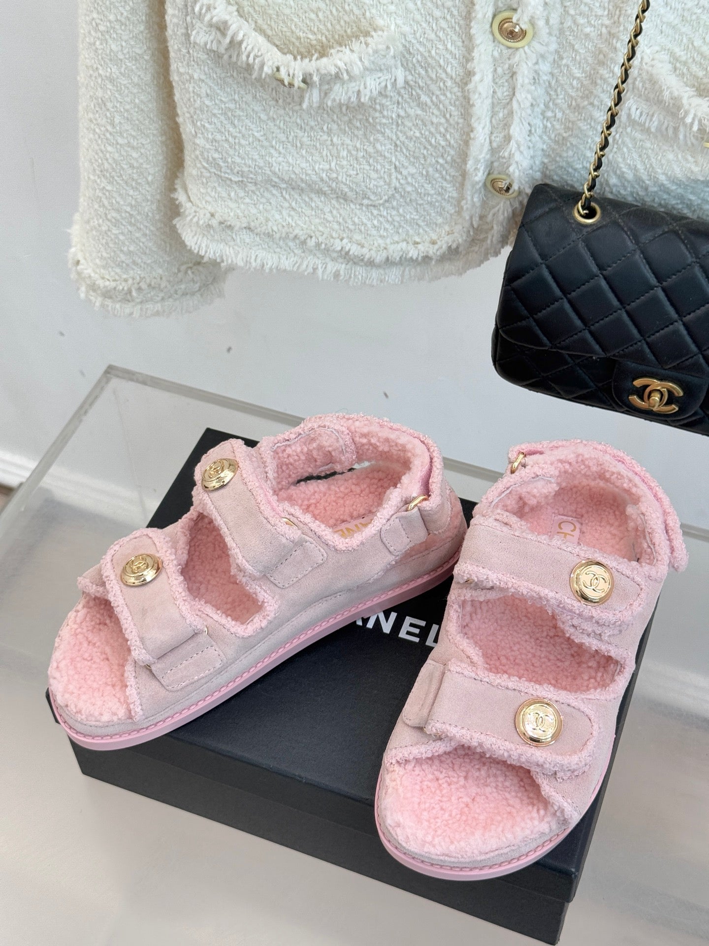 CC 26 Dad Sandal Pink Velvet Wool 609761