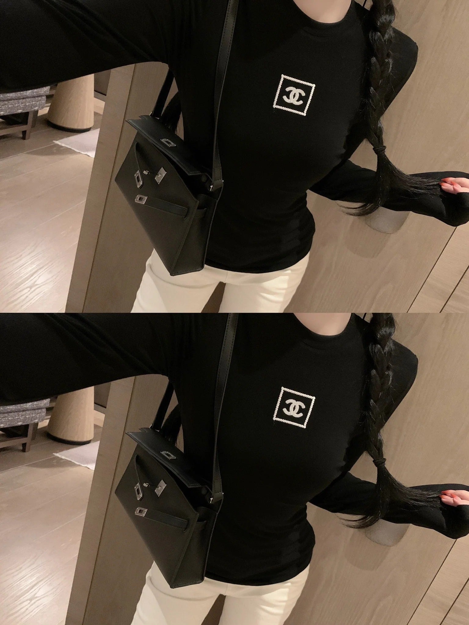 CHANEL 25S LONG SLEEVE T SHIRT STYLE 105