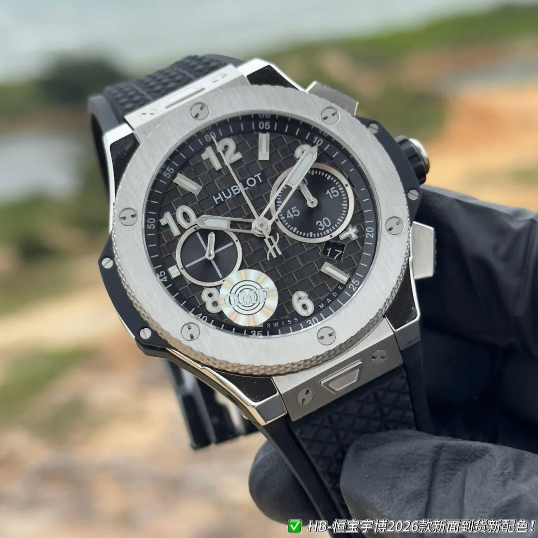 Hublot Big Bang Unico 43mm Titanium Ceramic Black Rubber Strap Watch
