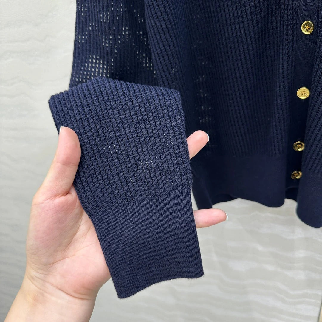 LP NAVY BLUE V-NECK KNIT CARDIGAN
