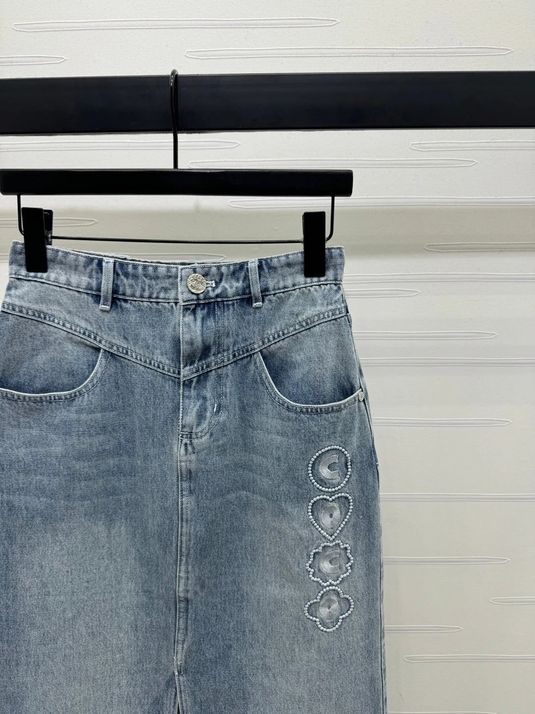 CHANEL LONG DENIM SKIRT