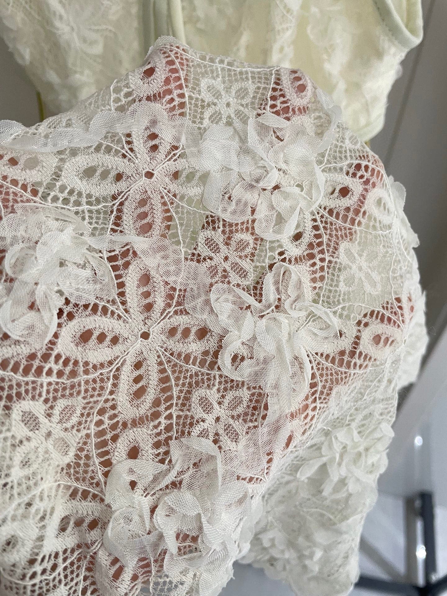 CC BIKINI SWIMSUIT SET IN WHITE LACE FABRIC 613726