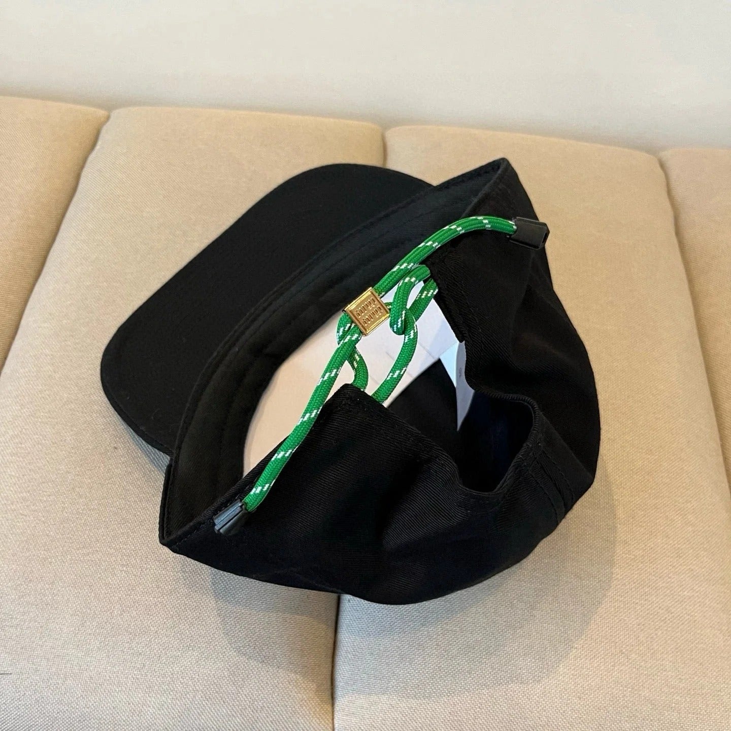 MM BASEBALL CAP IN BLACK KHAKI FABRIC STYLE 7
