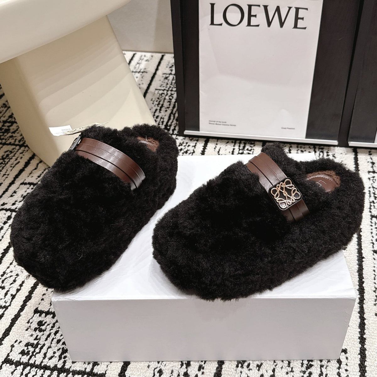 Loewe 2026 Thick-Soled Boken Mule Wool 138042