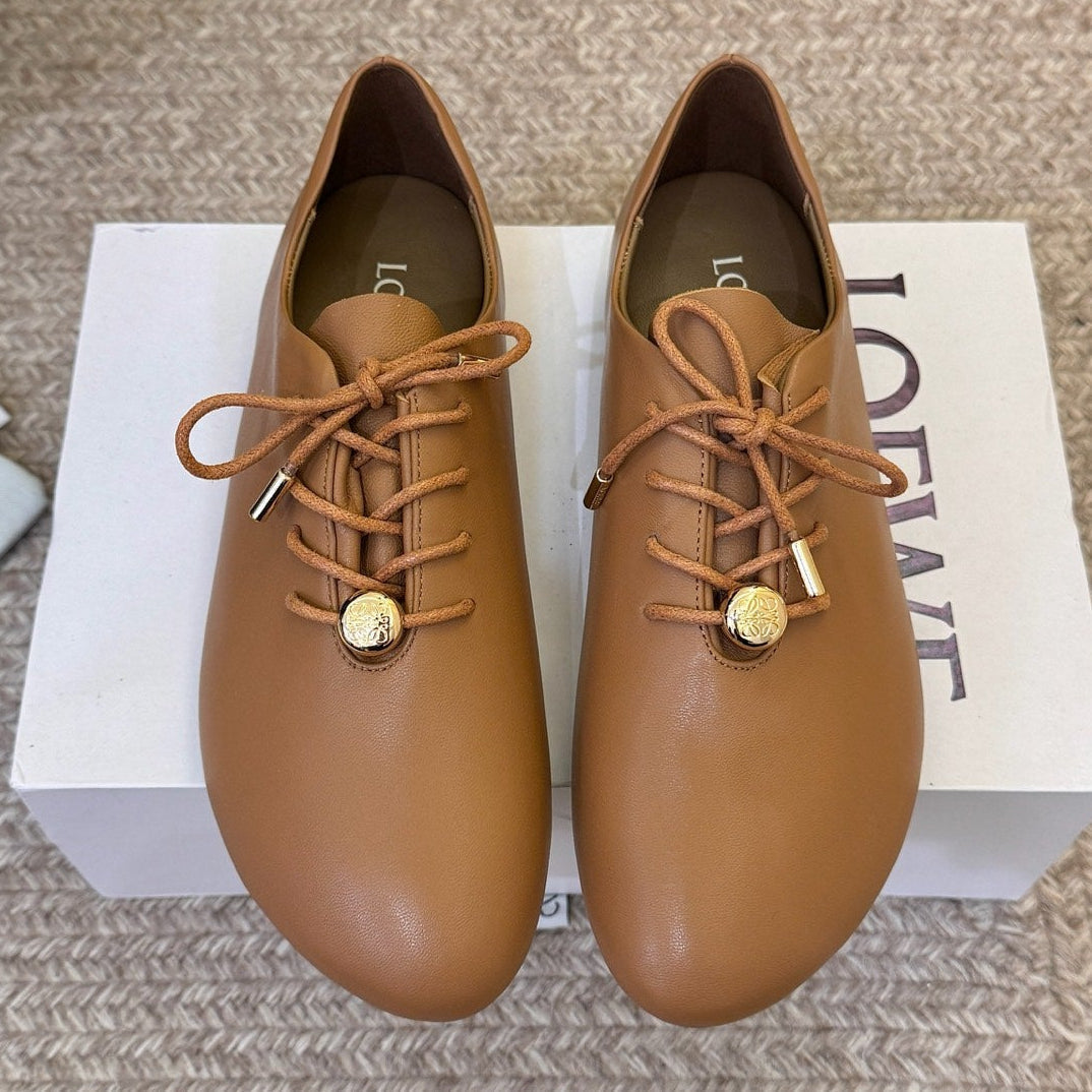 Loewe 2026 Pebble Soft Lace-up Shoe Leather 166777