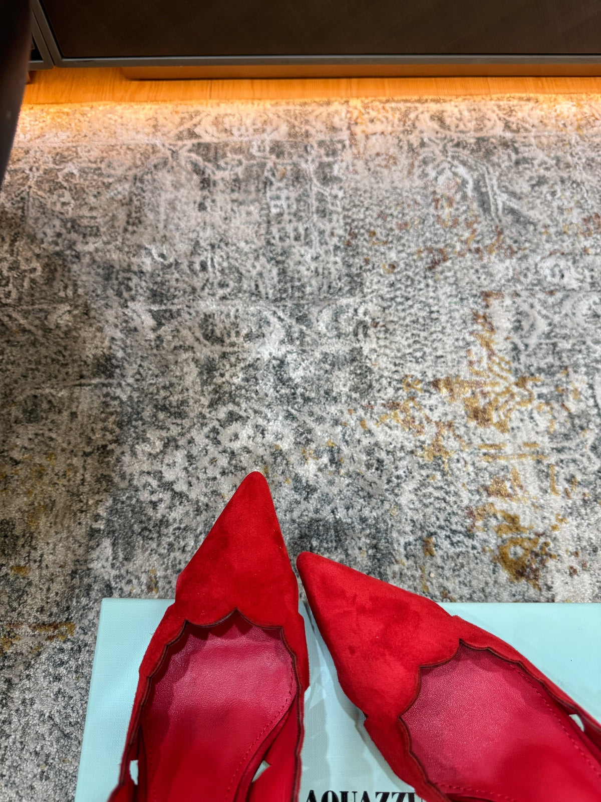 Aquazzura 26S Slingback 6cm Red Suede