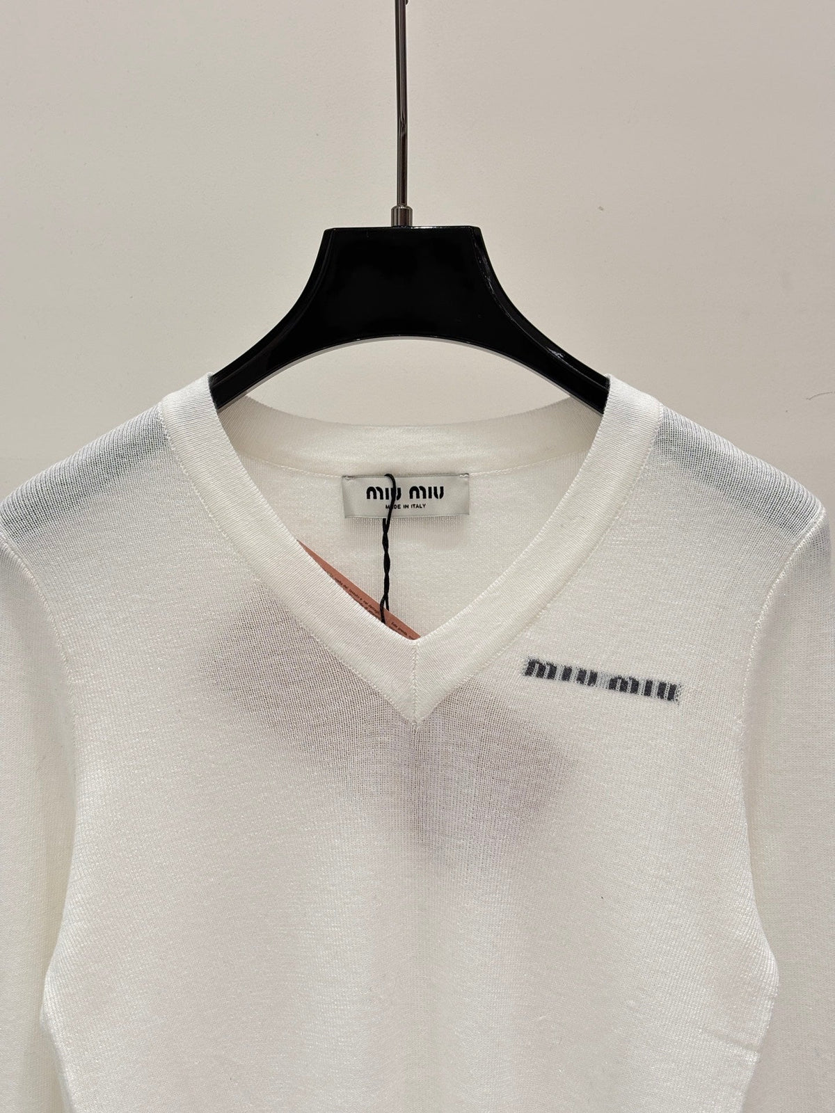 Miu 2026 Long-Sleeved V-neck Sweater Cashmere 431817