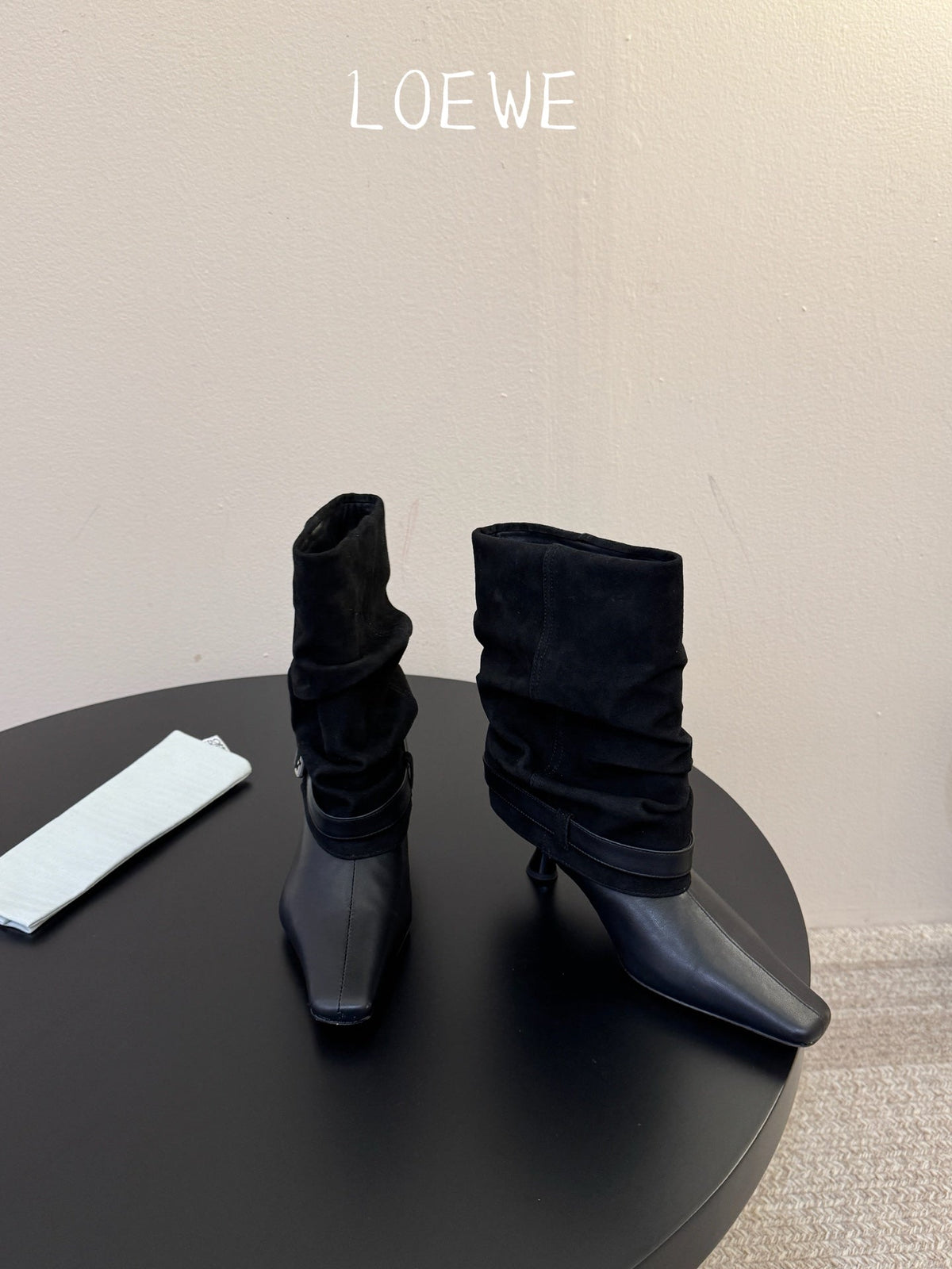 Loewe 2026 Pointed Toe Ankle Boots 55mm Suede Leather 166957