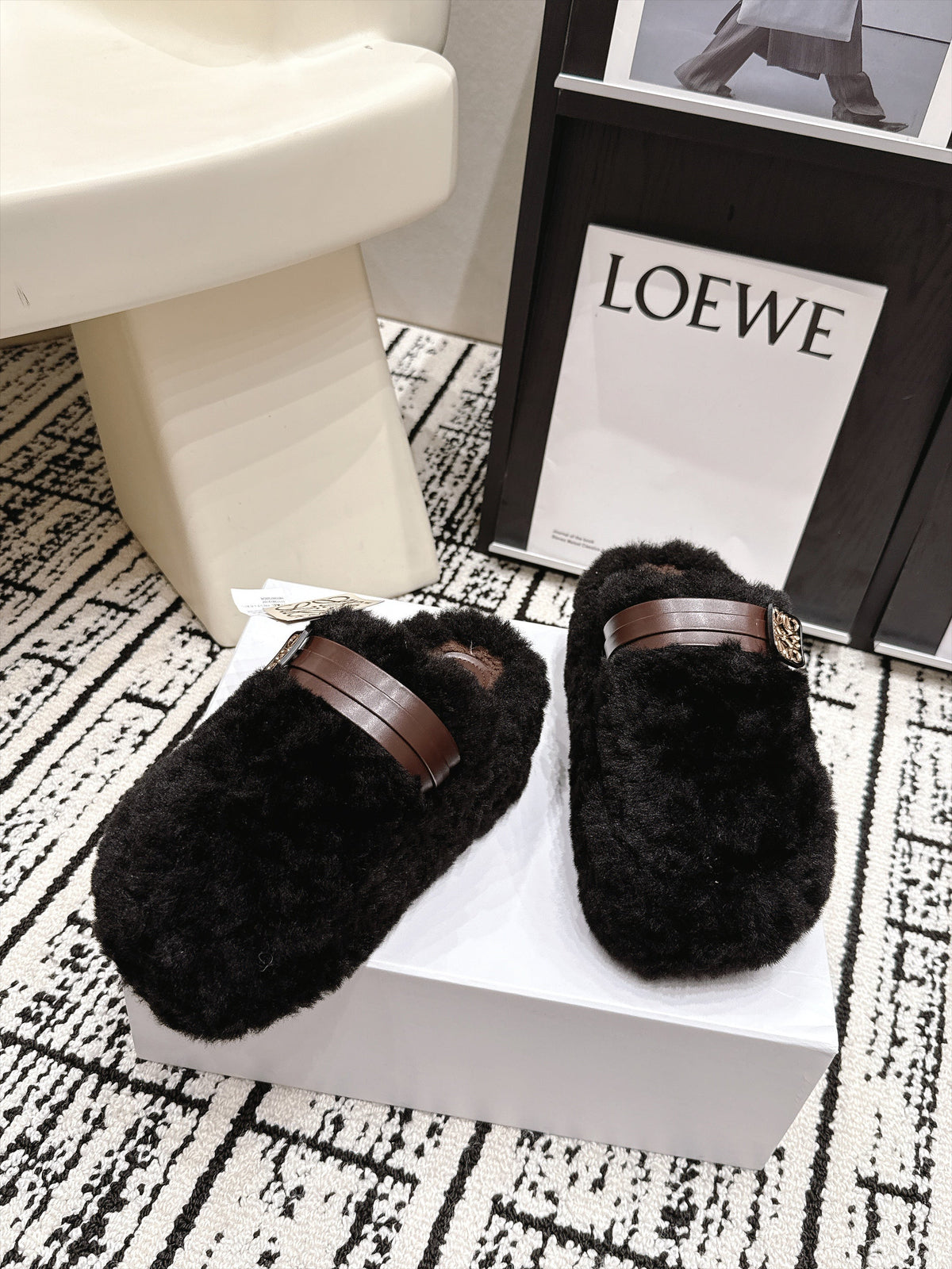 Loewe 2026 Thick-Soled Boken Mule Wool 138042