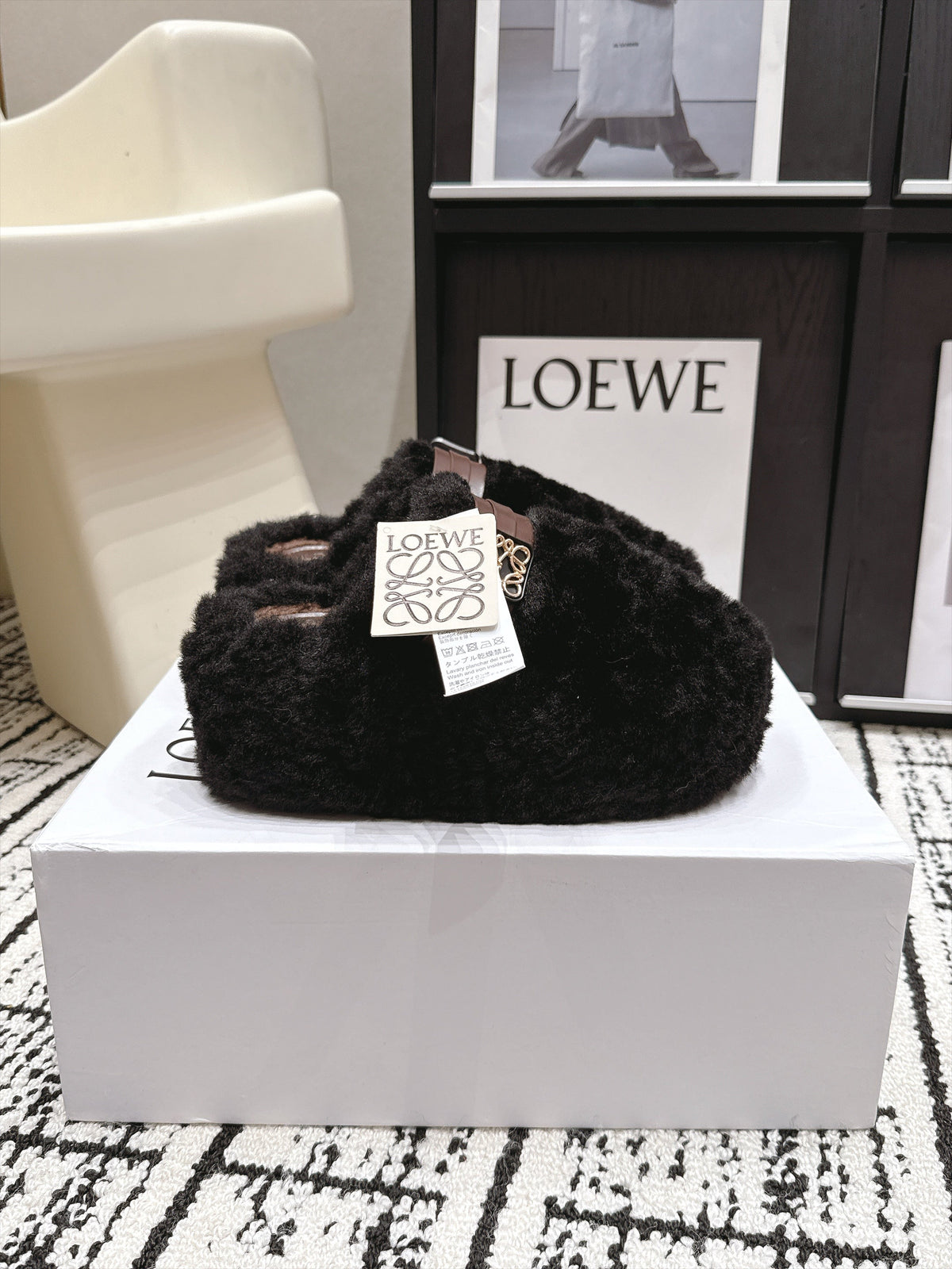 Loewe 2026 Thick-Soled Boken Mule Wool 138042